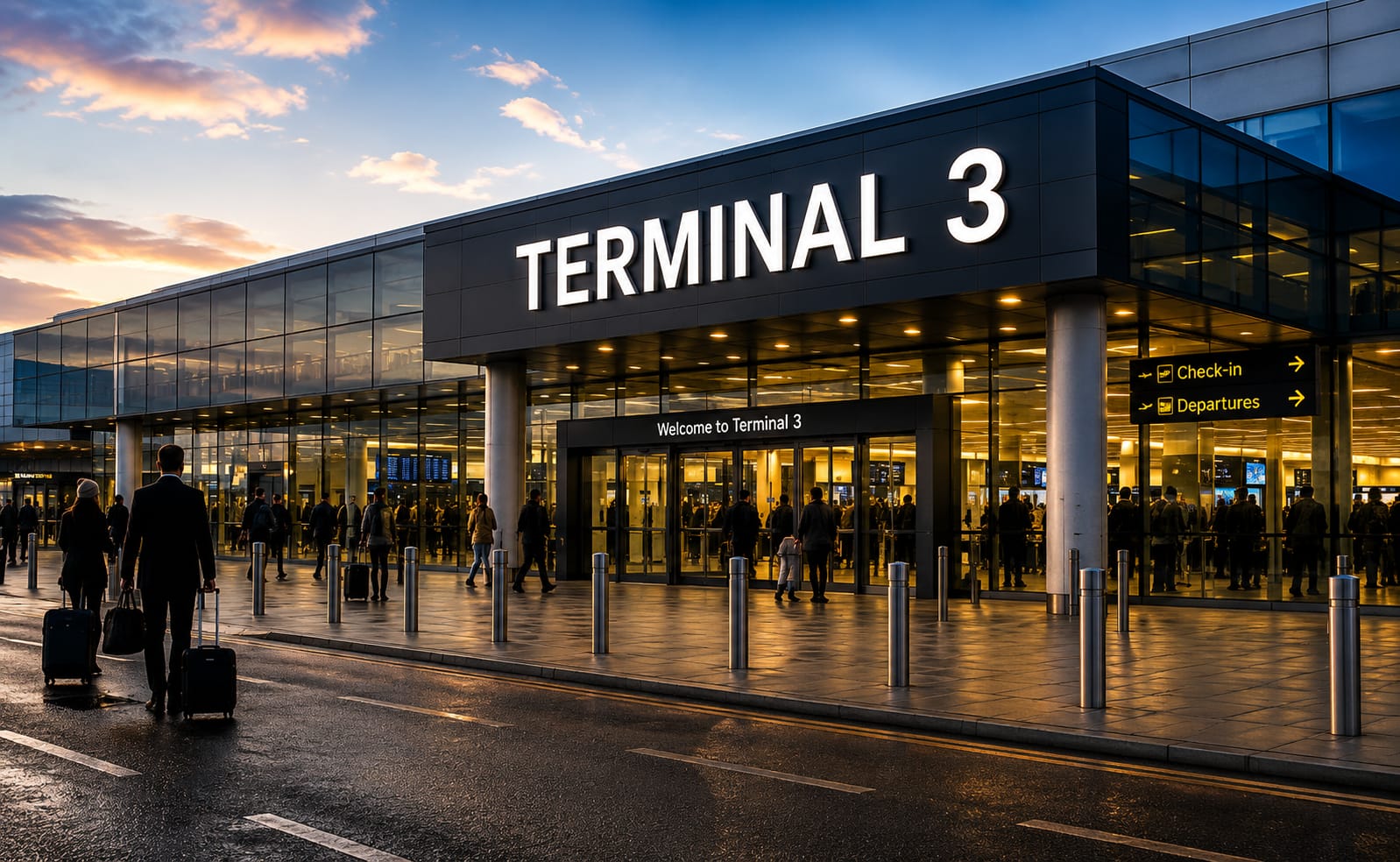 Business traveller meeting chauffeur at Manchester Airport 3